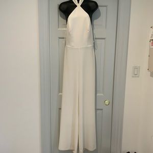 Amanda Uprichard White halter neck jumpsuit sz SM